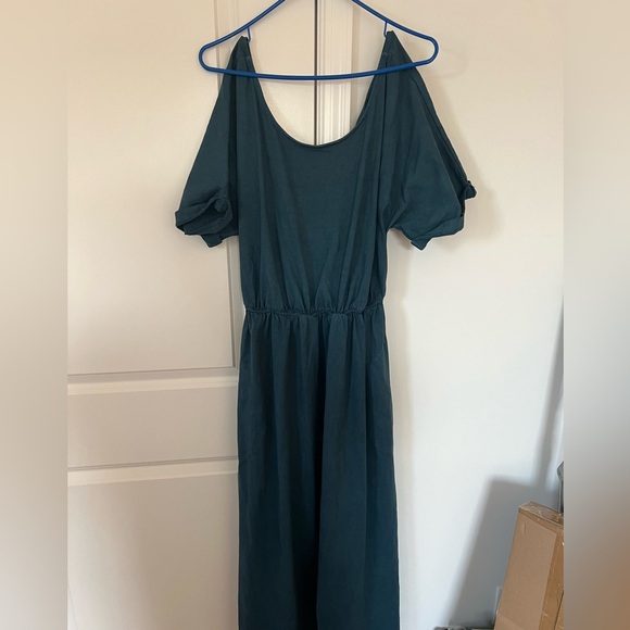 Free People Teal Open Tie Back Maxi Dress - Picture 2 of 4